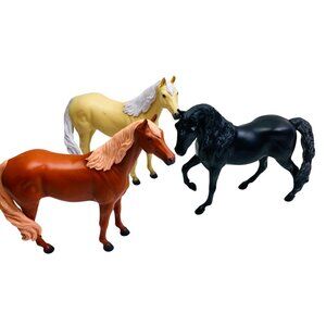 Breyer Horse Figures Set Of 3 Latte, Smokey, Hazel Paddock Pals 8"